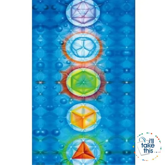 🧘 7 Chakra Colored, Mandala Blanket/Rainbow Stripes Tapestry Yoga Mats - Ideal for Yoga, Pilates Class