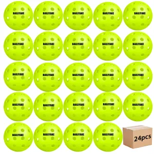 24 Pcs Outdoor Pickleball Balls,Pickle Balls,USAPA Approved 40 Holes Pickle Balls Balls,Pickle Balls Outside or Indoor of Official Size and Weight, Pickleball Accessories Set(Bright Green)