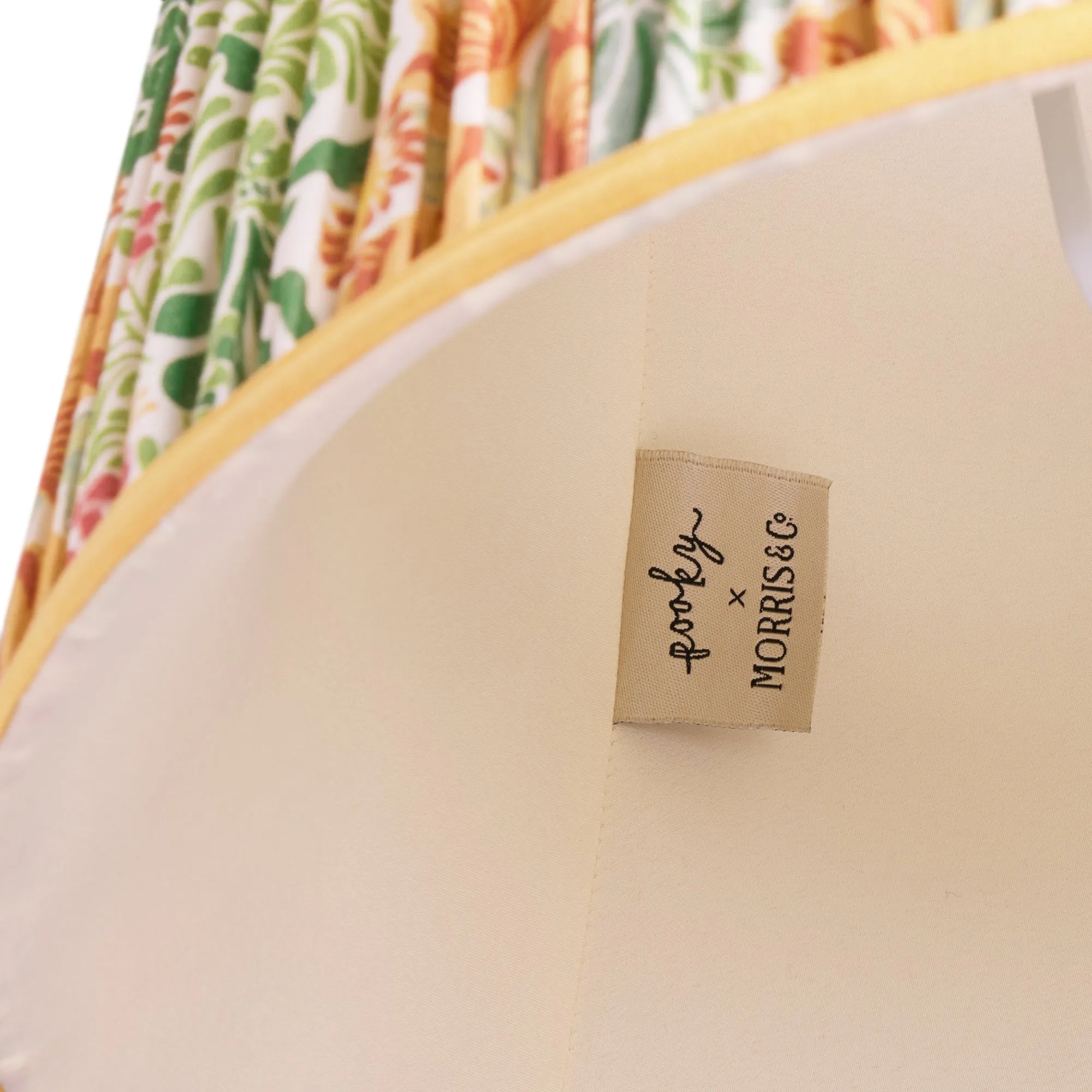 25cm empire shade in herball and weld Bower printed cotton by Morris & Co.