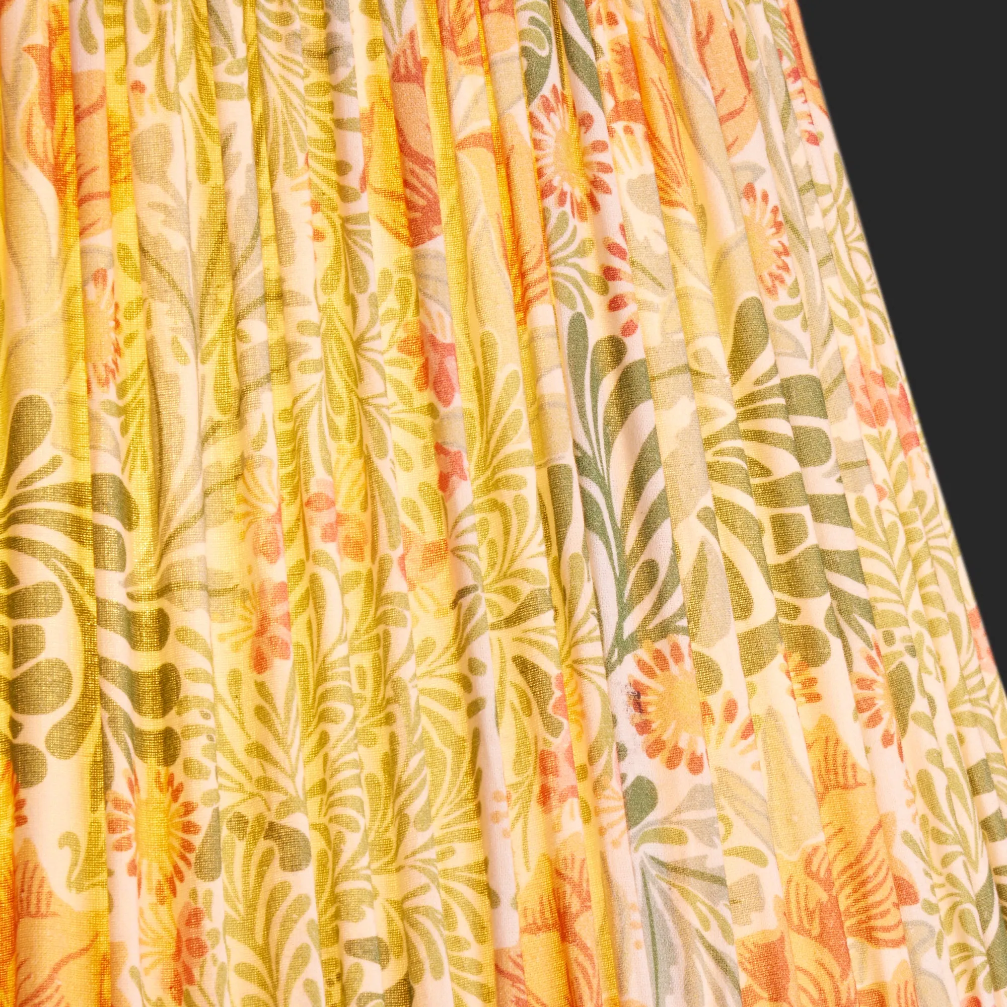 25cm empire shade in herball and weld Bower printed cotton by Morris & Co.