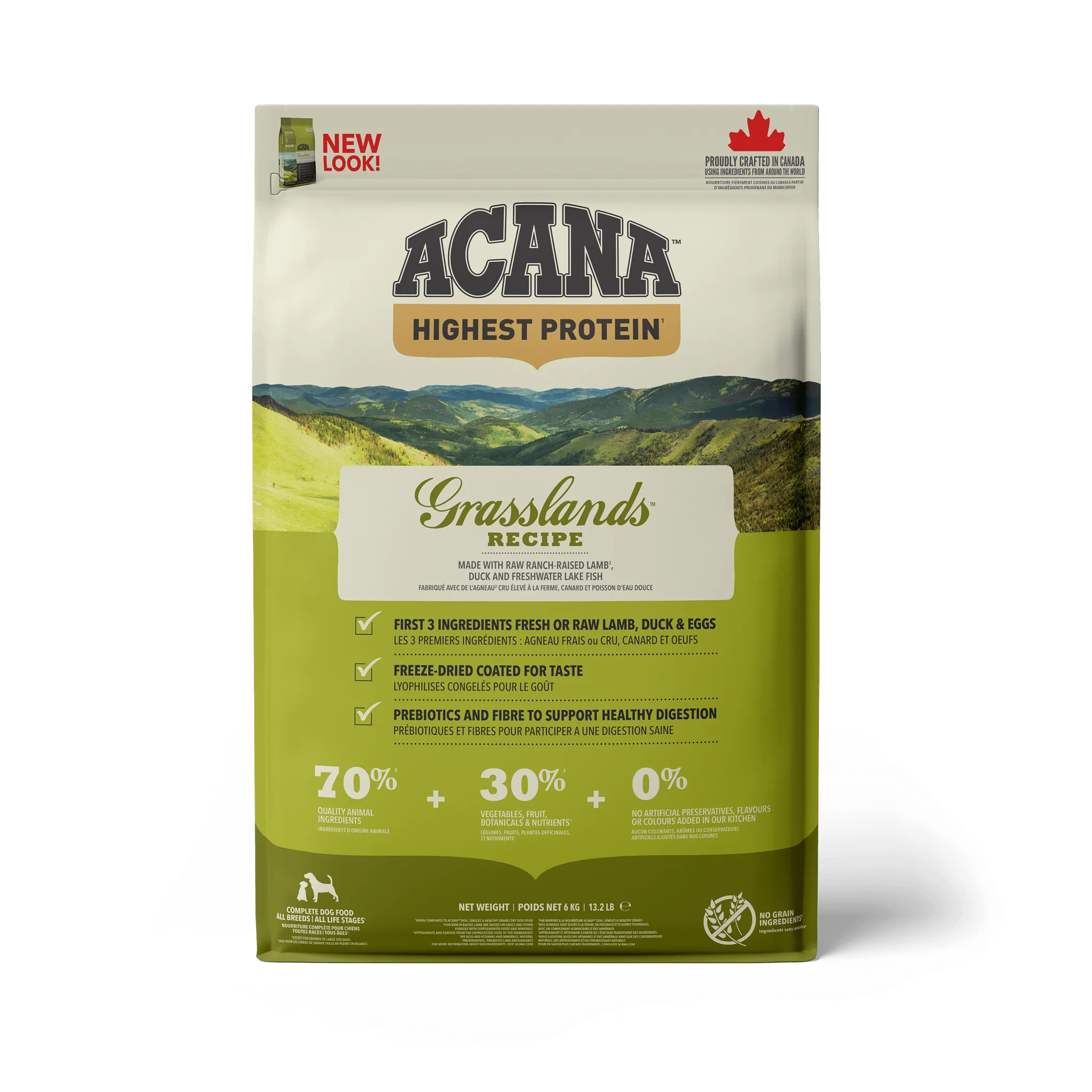 Acana Highest Protein Grasslands Dry Dog Food Recipe