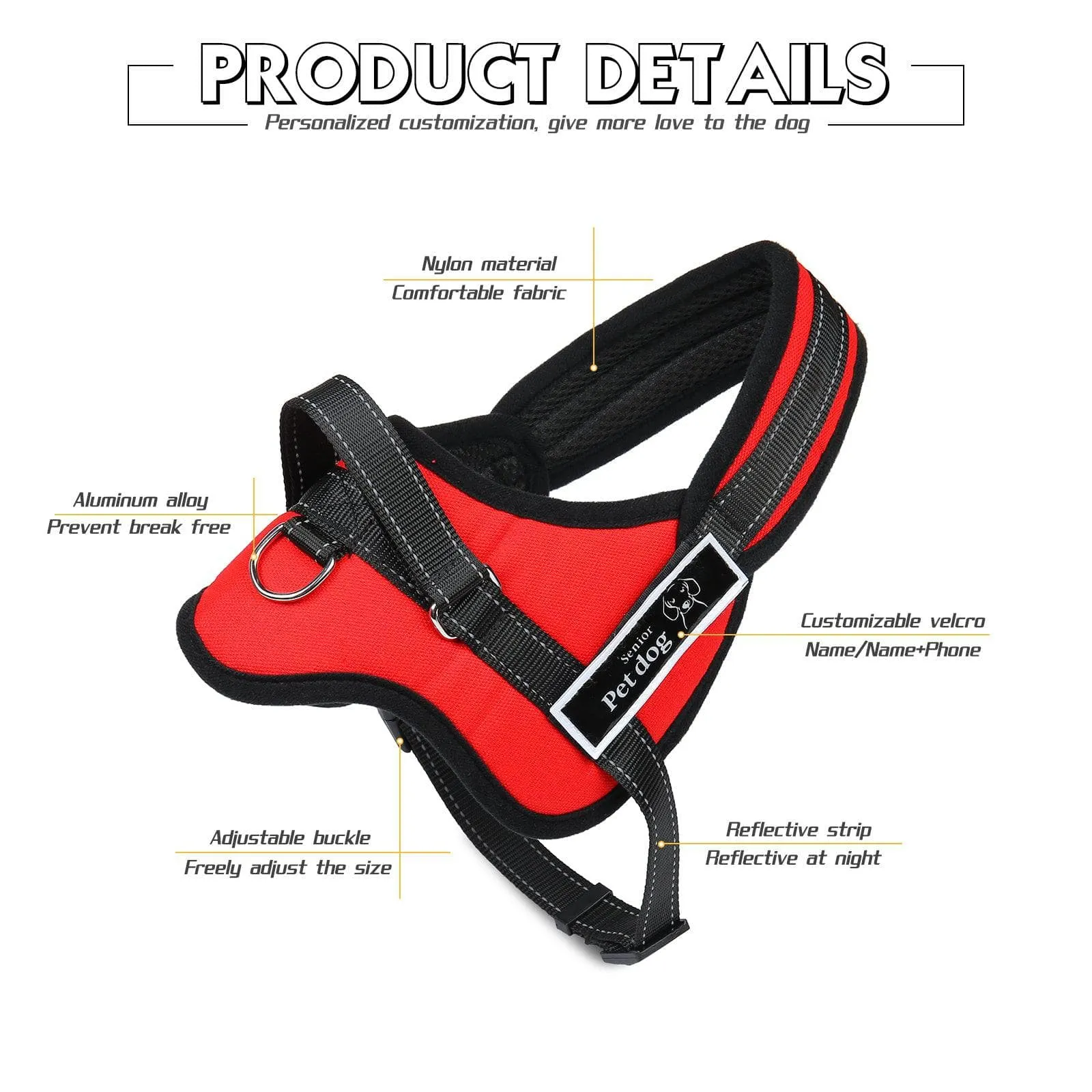 Adjustable Camouflage Pet Dog Harness – Durable Nylon Vest for Comfort & Control