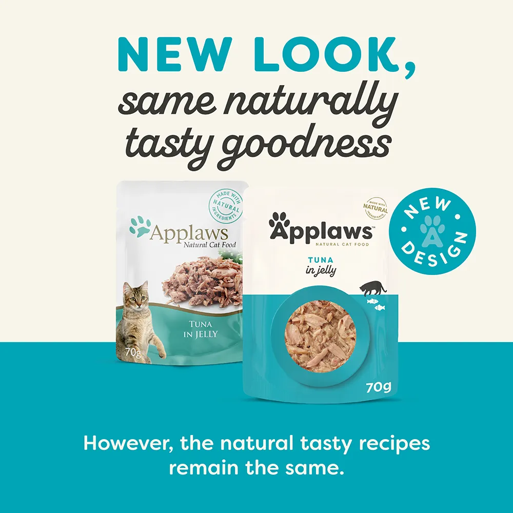 Applaws Natural Wet Cat Pouch Tuna Wholemeat 70g x 16