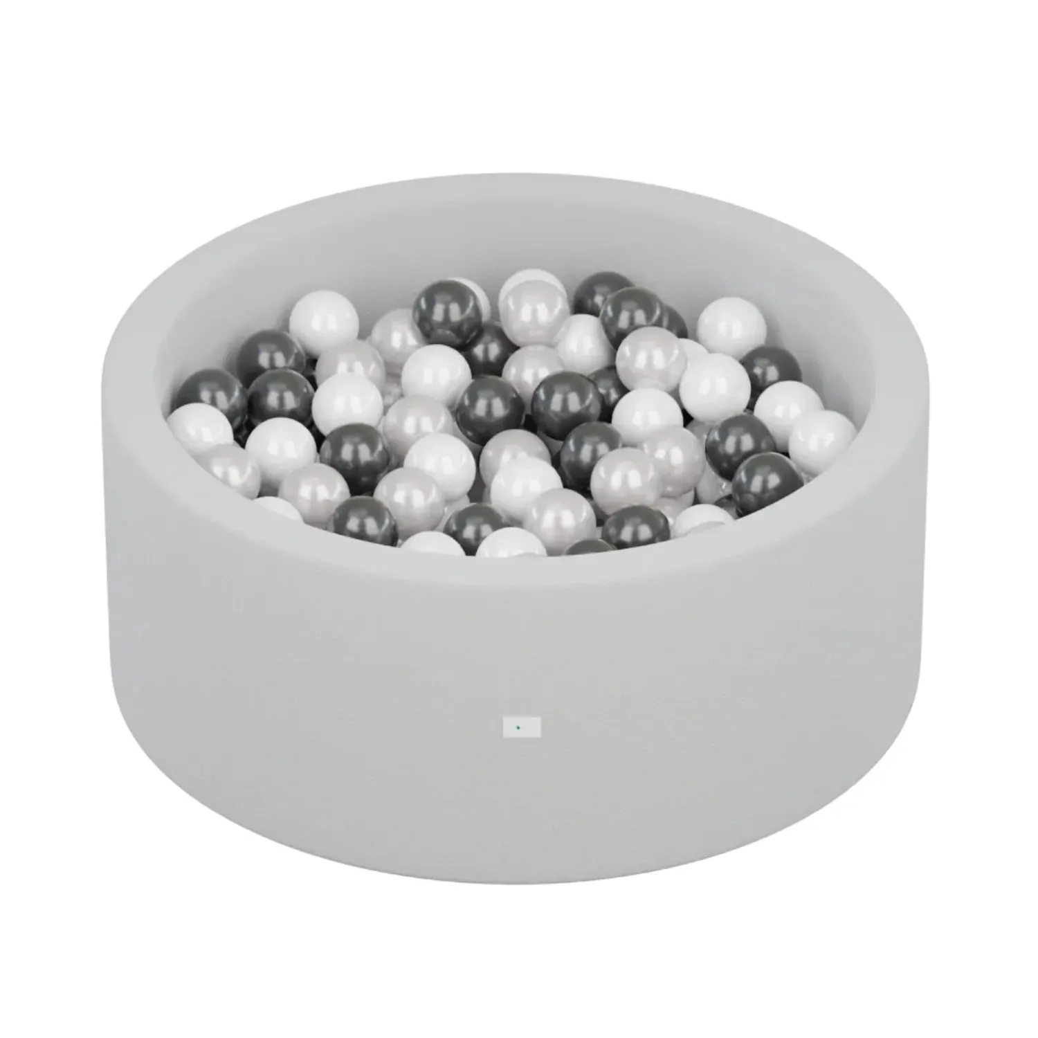 Ball Pit   200 Pit Balls - Light Grey with Porcelain & Pewter Balls