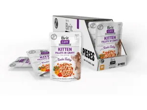 Brit Care Cat Kitten. Fillets in Gravy with Tender Turkey 24x85 g