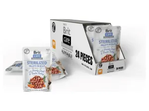 Brit Care Cat Sterilized. Fillets in Jelly with Hearty Duck & Turkey 24X85 g