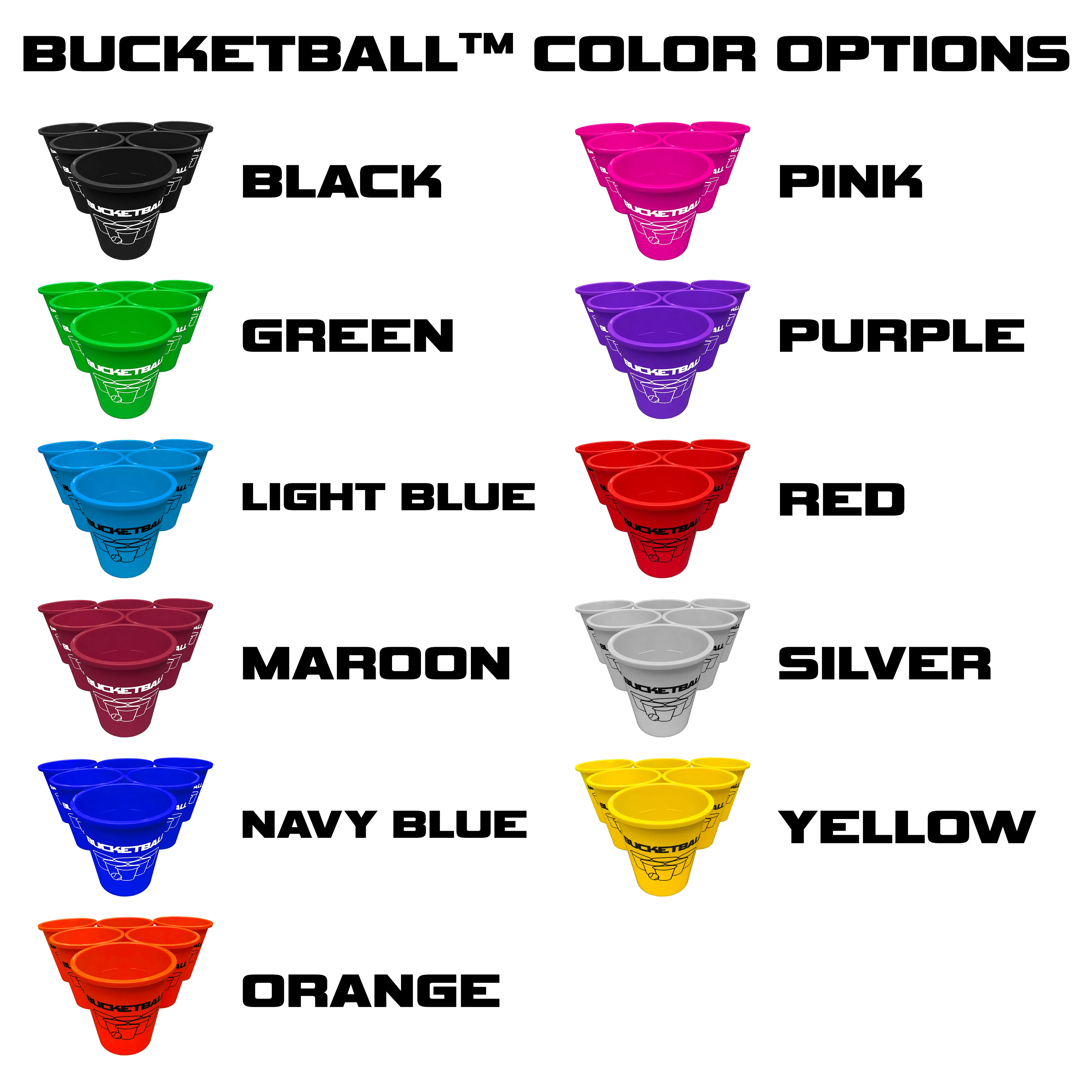 BucketBall - Team Color Edition - Party Pack (Maroon/Orange)