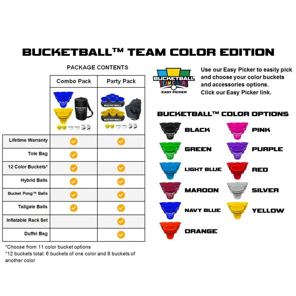BucketBall - Team Color Edition - Party Pack (Maroon/Orange)