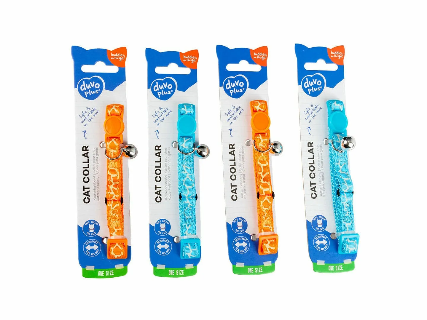 CAT COLLAR PYTHON NYLON 20-30cm / 10mm orange/blue