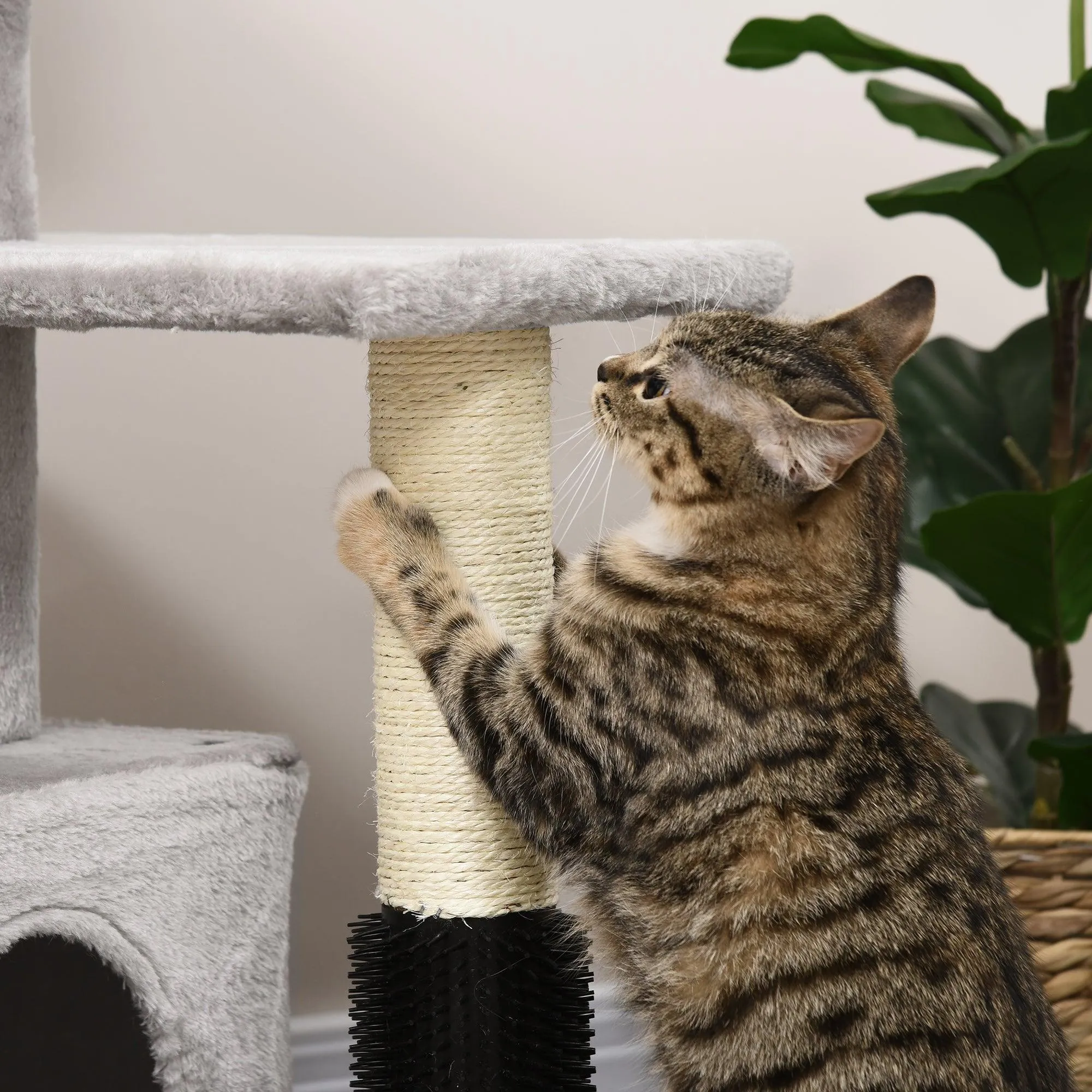 Cat Tree Climbing Activity Center w/ Scratchers, 85cm - Grey