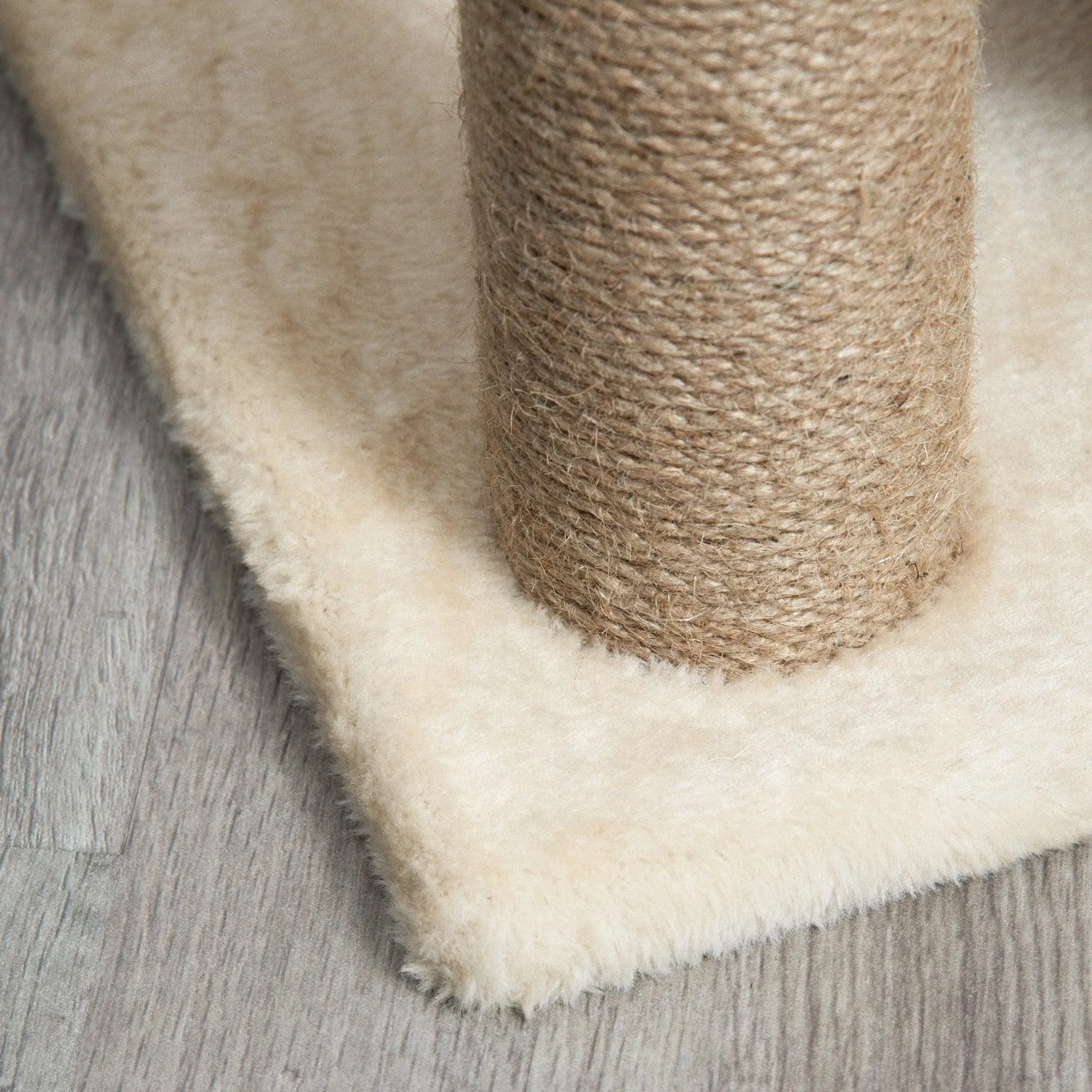 Cat Tree with Scratching Posts, 76cm - Light Brown