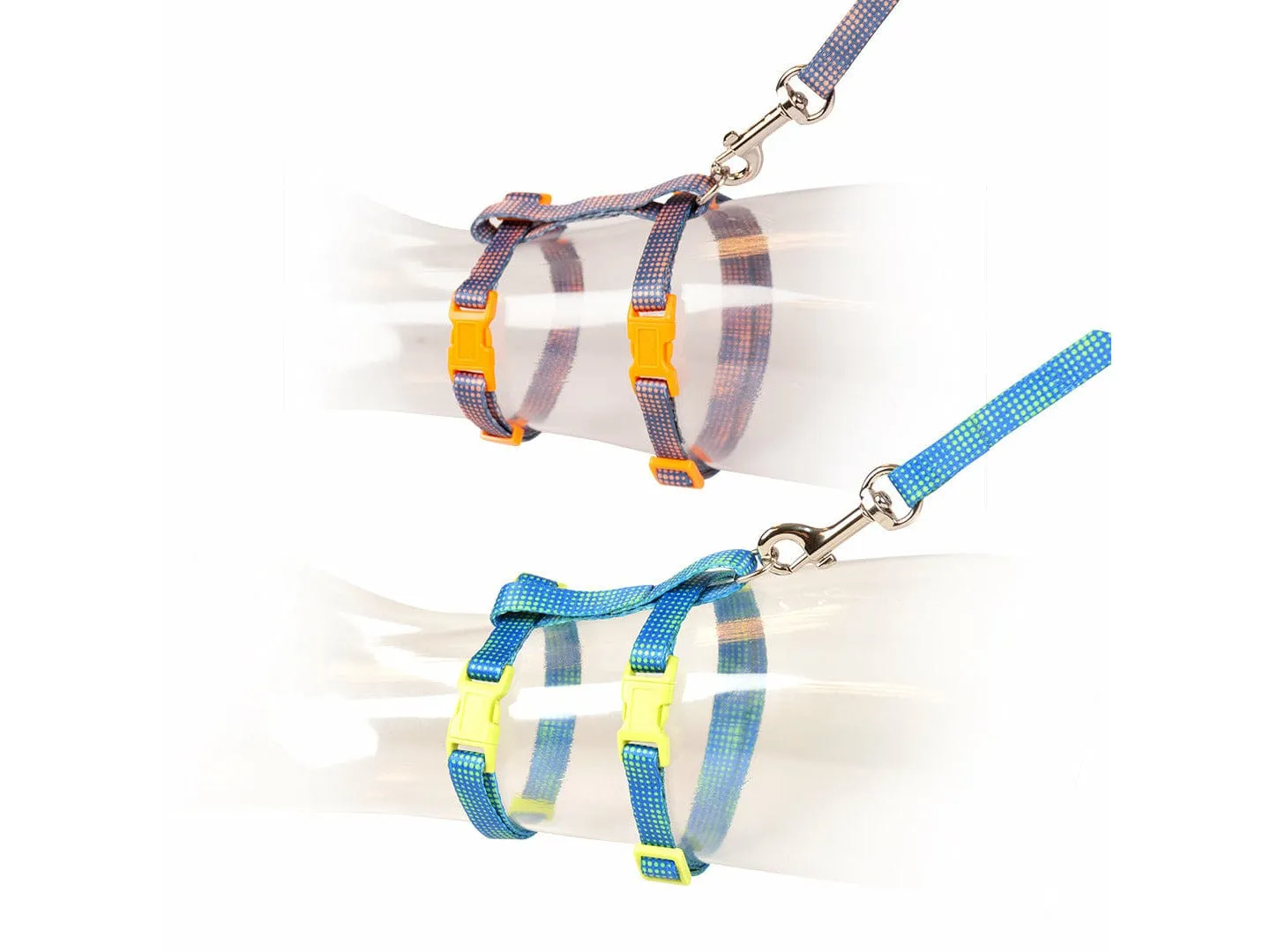 CAT WALKING SET RETRO DOTS 20-35cm / 10mm - 125cm mixed colors