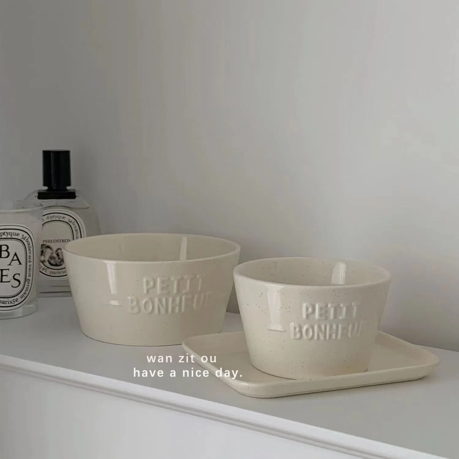 Ceramic Tableware Bowl with Sesame Point