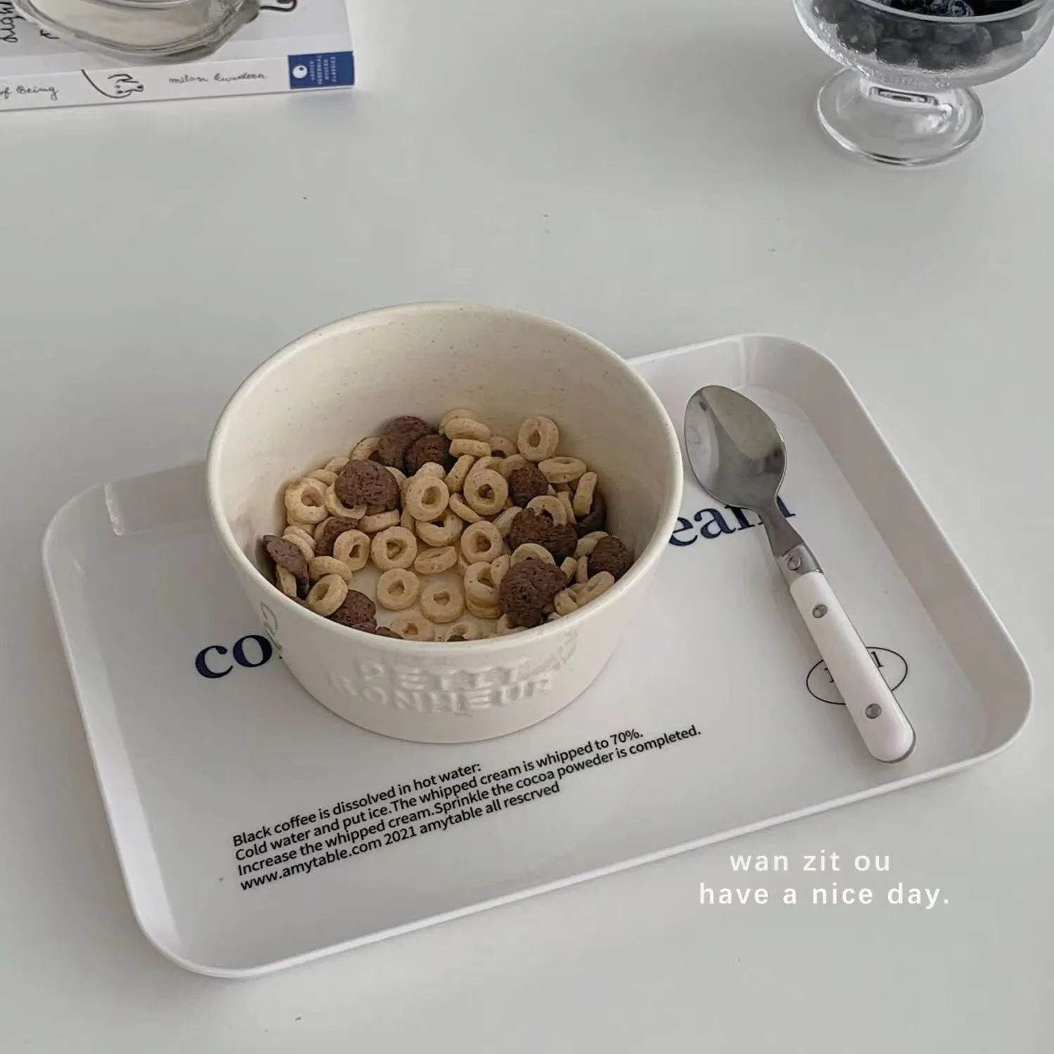 Ceramic Tableware Bowl with Sesame Point