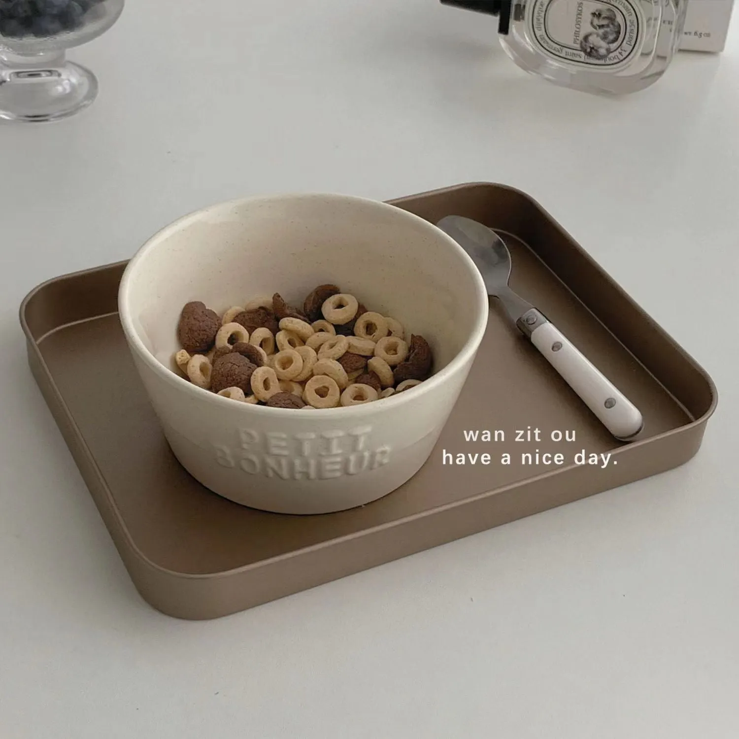 Ceramic Tableware Bowl with Sesame Point