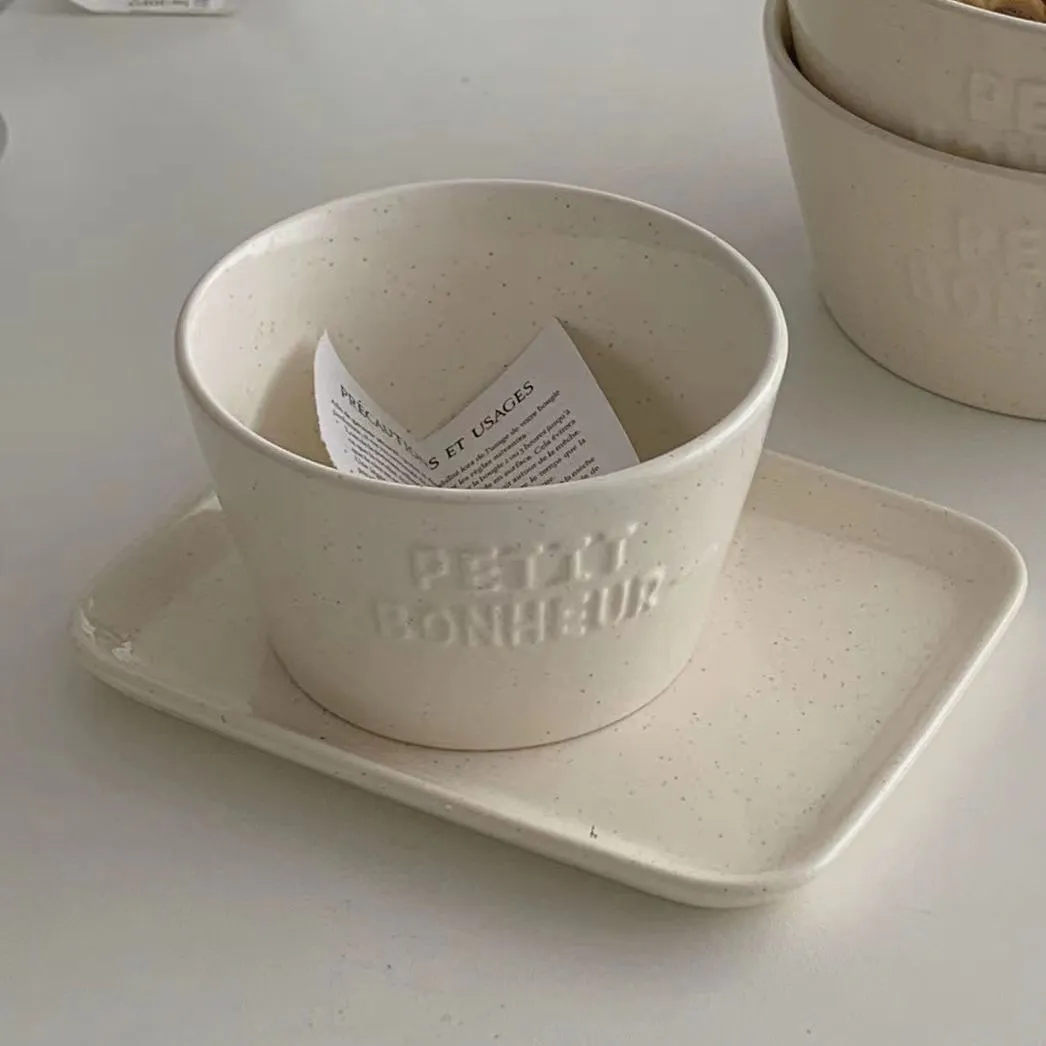 Ceramic Tableware Bowl with Sesame Point