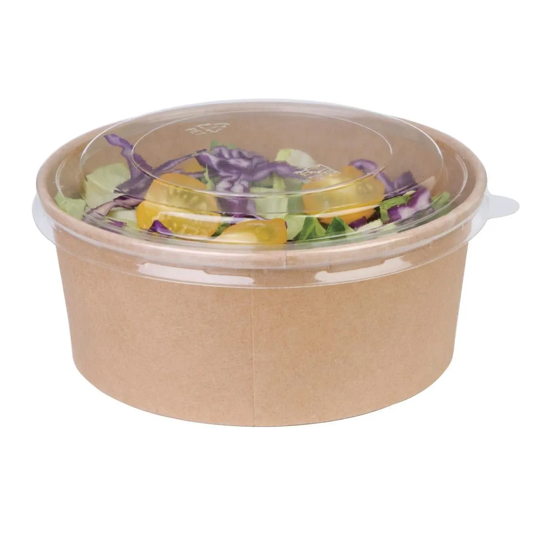 FB197 Fiesta Compostable Round Kraft Salad Bowls 750ml / 26oz (Pack of 300)