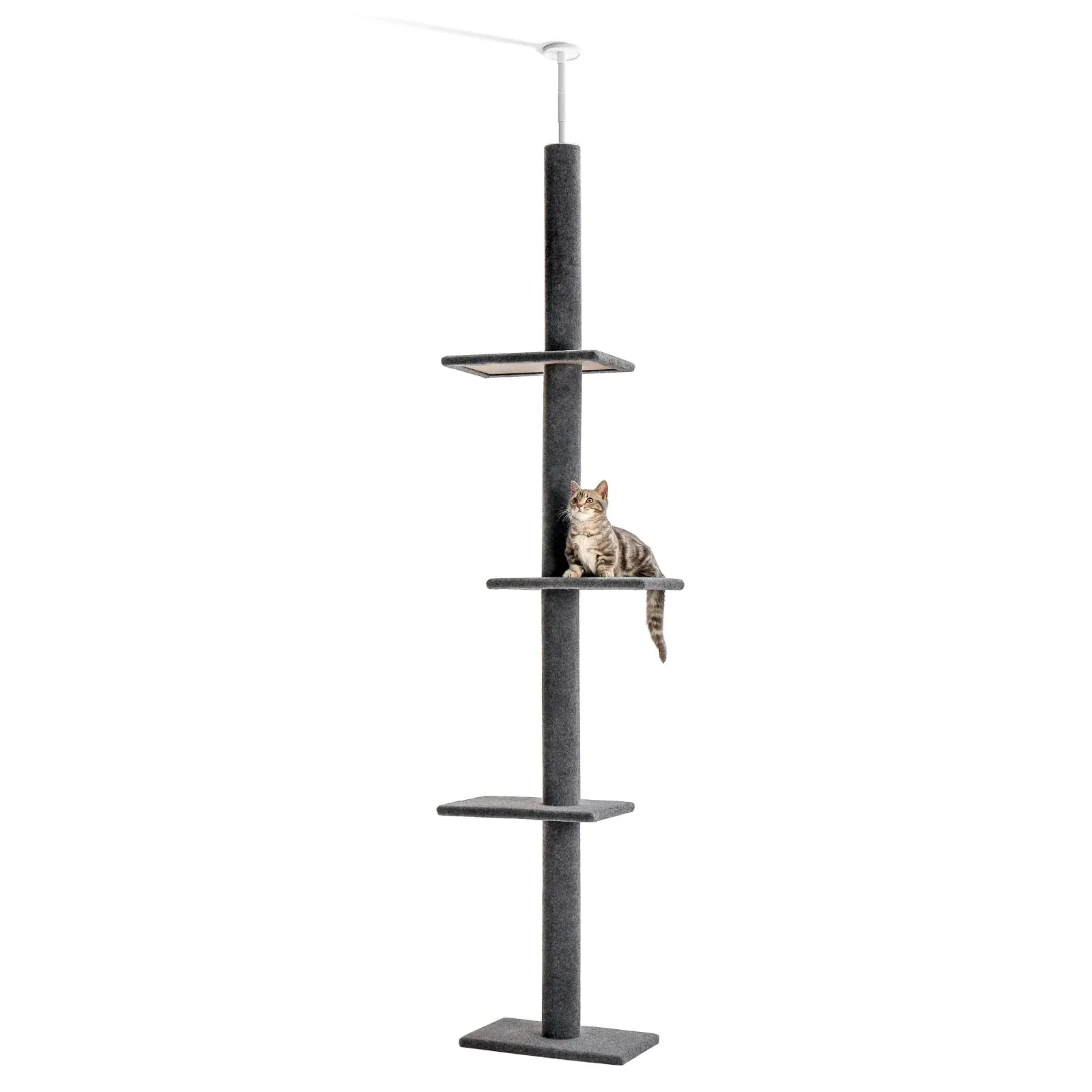 Floor-to-Ceiling Cat Tree - 228-274cm Tall Cat Climbing Tower
