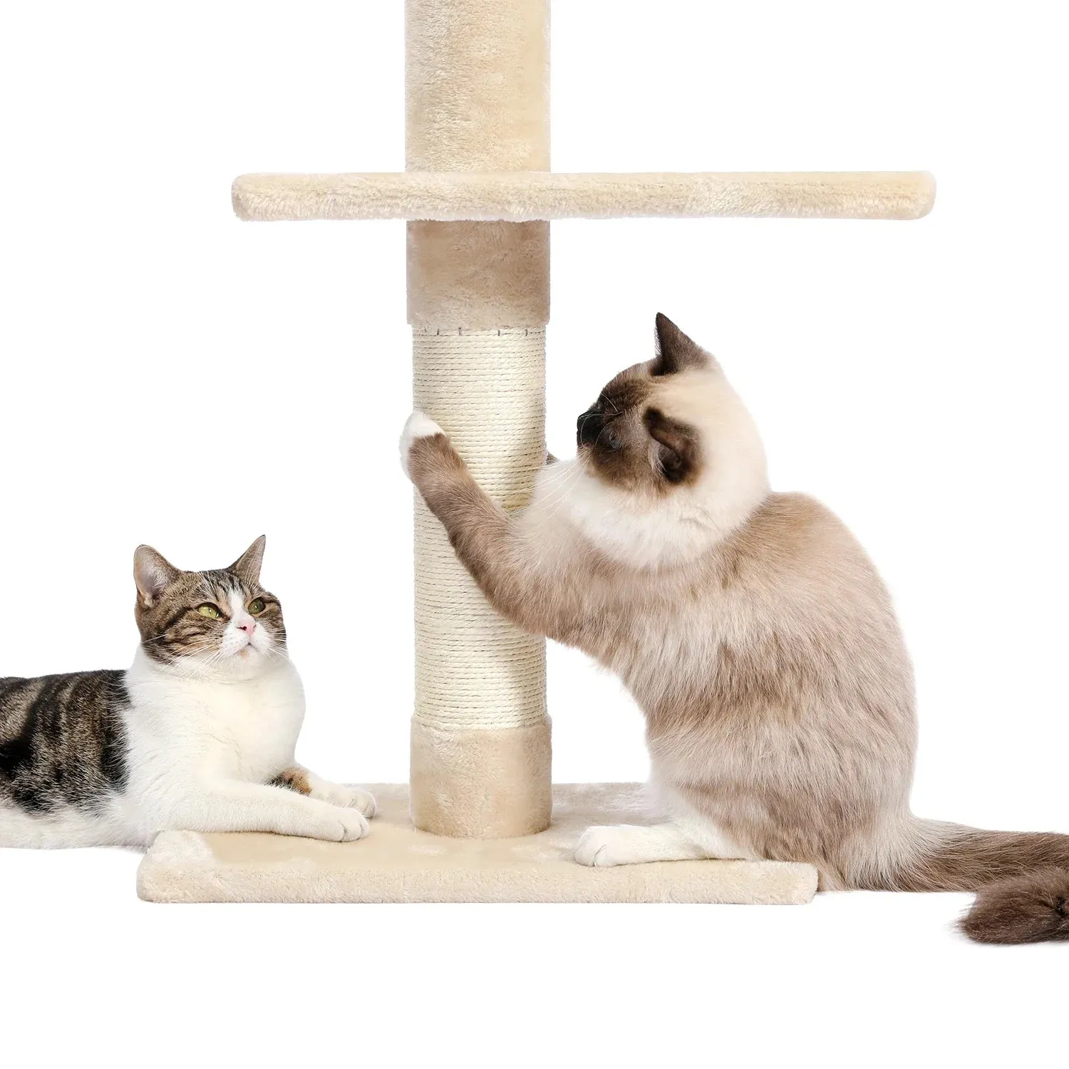 Floor-to-Ceiling Cat Tree - 228-274cm Tall Cat Climbing Tower