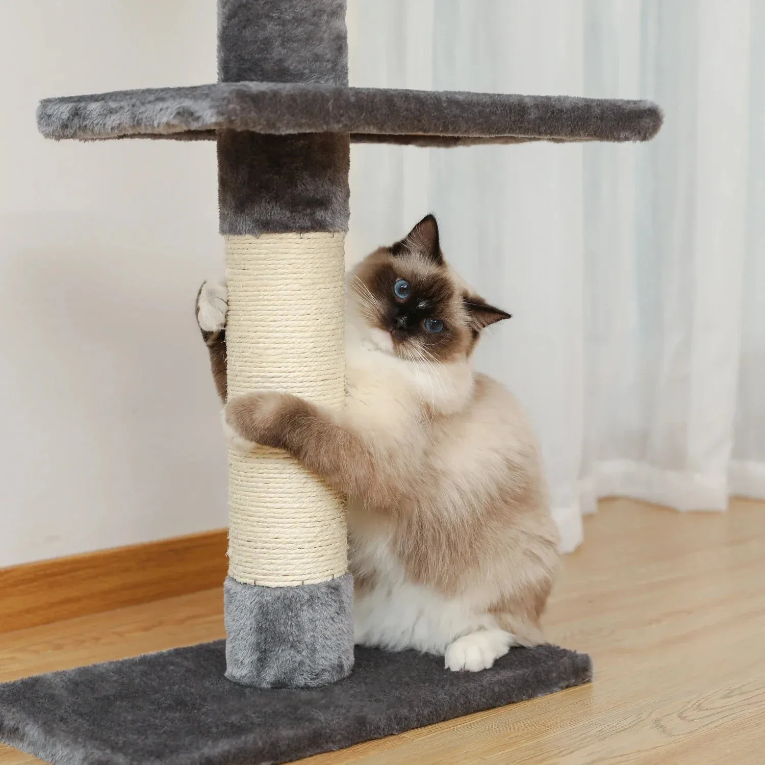 Floor-to-Ceiling Cat Tree - 228-274cm Tall Cat Climbing Tower