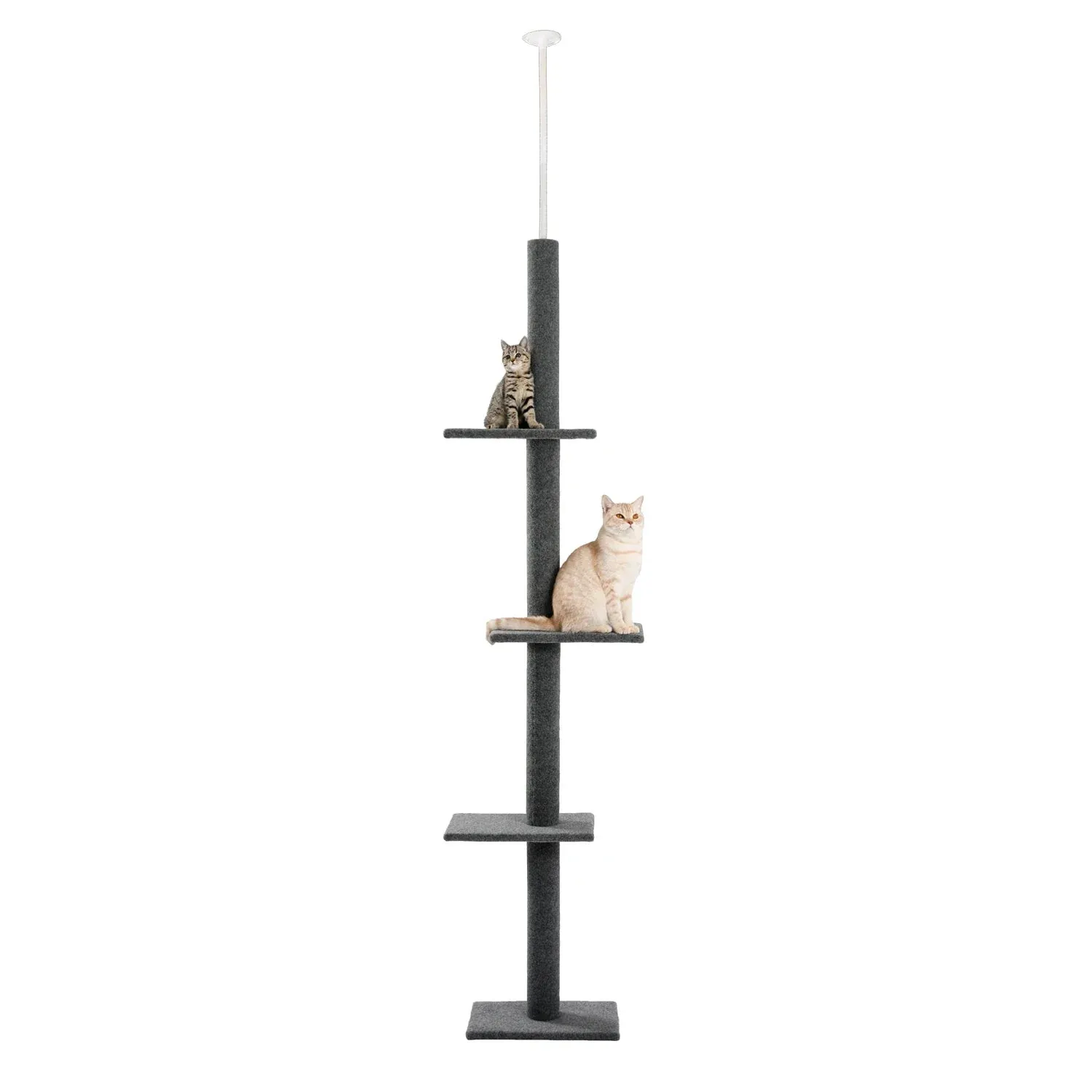 Floor-to-Ceiling Cat Tree - 228-274cm Tall Cat Climbing Tower