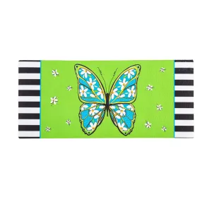 Floral Butterfly Welcome Sassafras Switch Mat