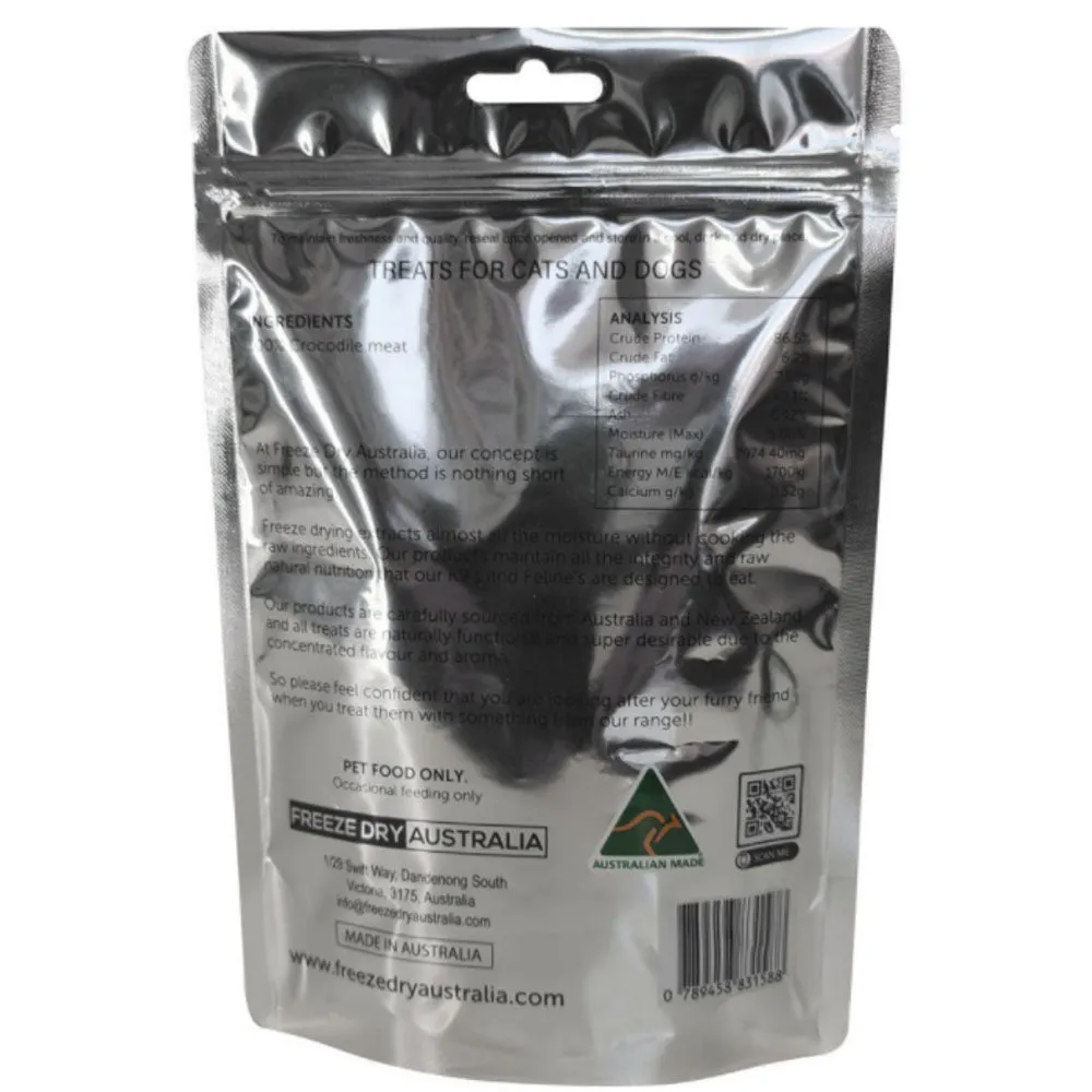 Freeze Dry Australia Crocodile Bites Cat & Dog Treats 70g