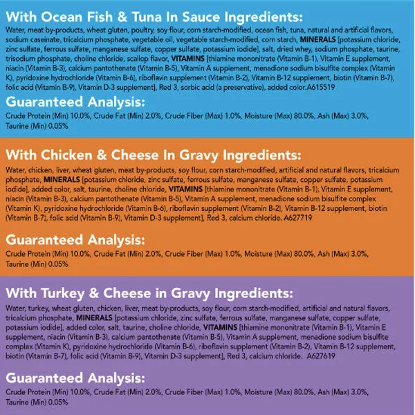 Friskies Gravy Wet Cat Food Variety Pack, Tasty Treasures Prime Filets, 5.5 oz., 12 Count