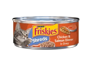 Friskies Savory Shreds Chicken And Salmon Dinner In Gravy Canned Cat Food