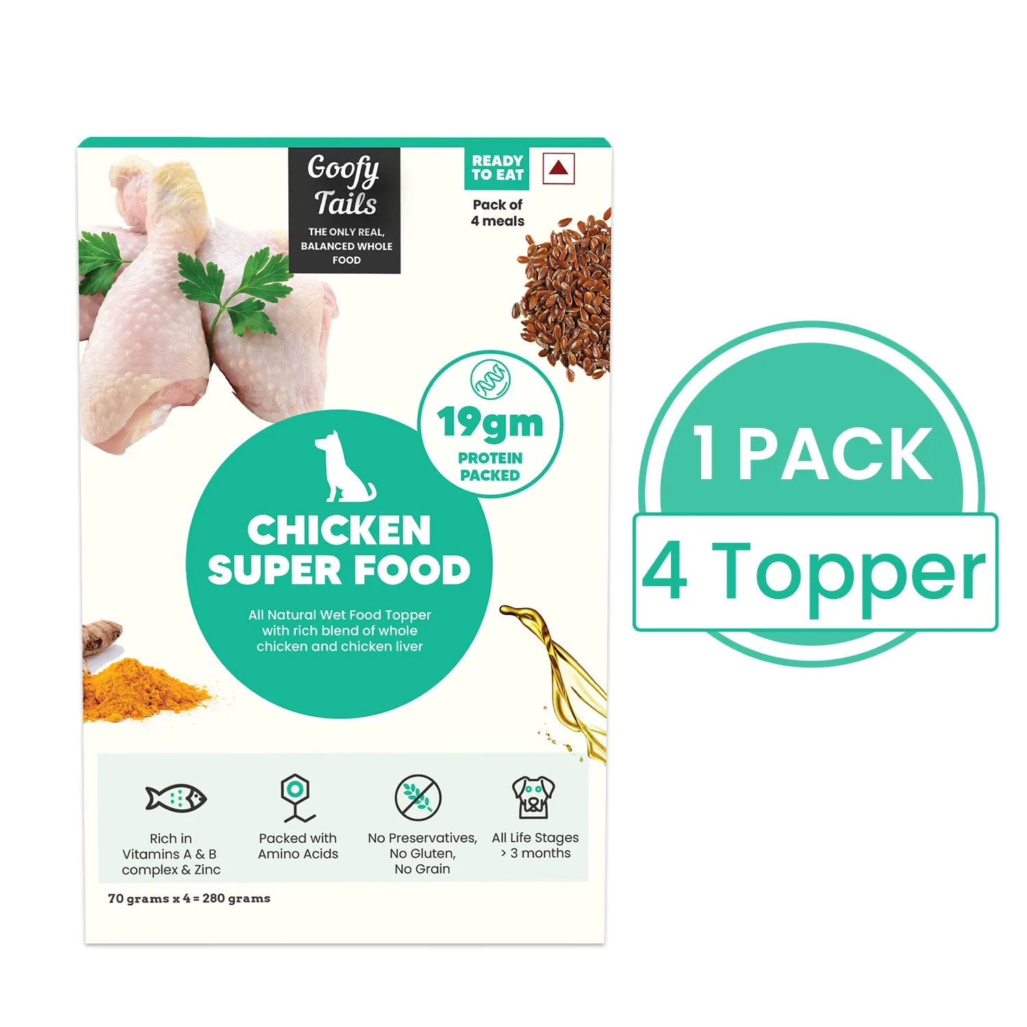 Goofy Tails Chicken Super Food Topper for Dogs & Puppies