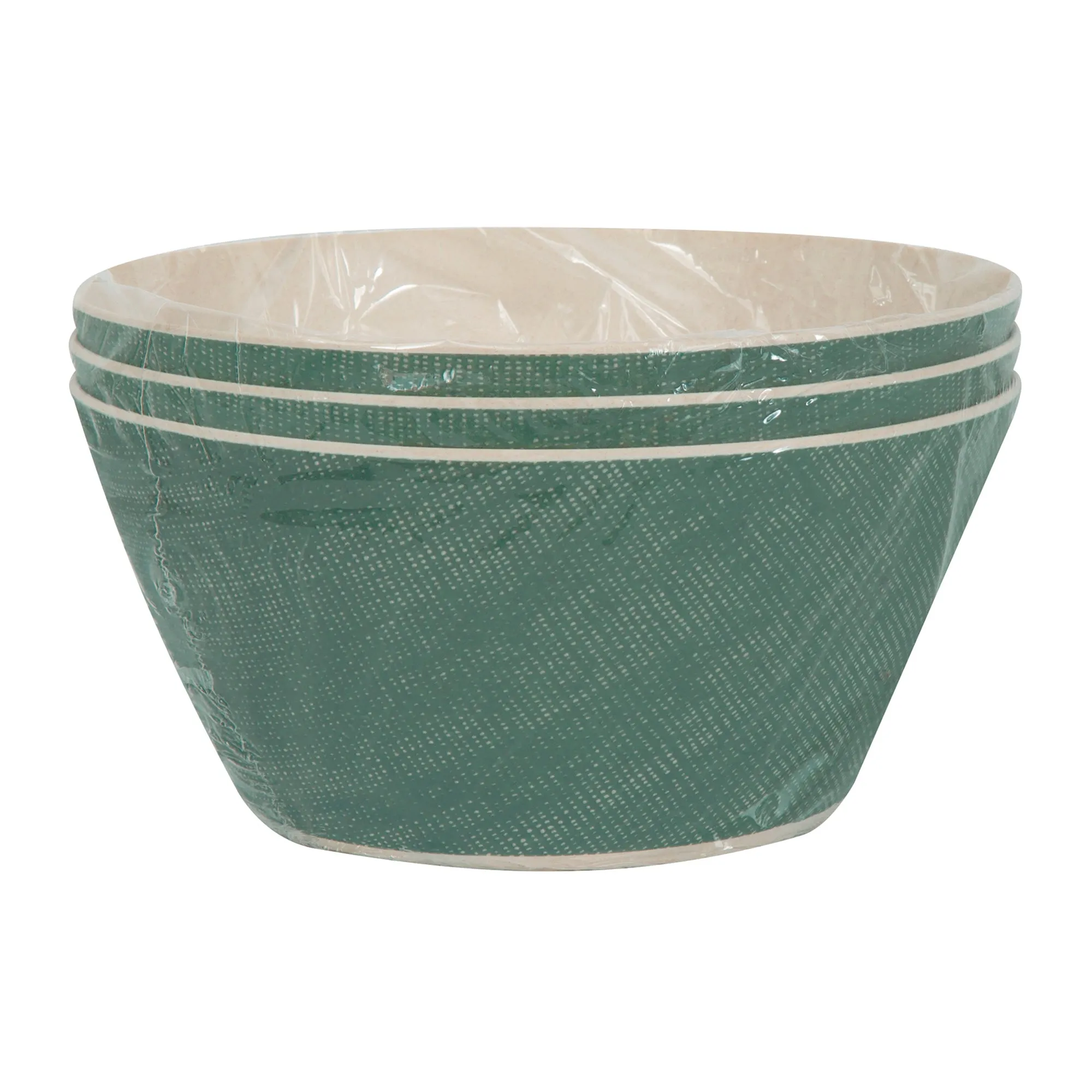 Green Bamboo Melamine Bowls, 3 Count