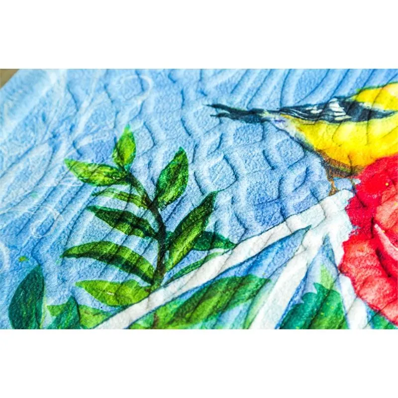 Greenhouse Birds Embossed Floor Mat