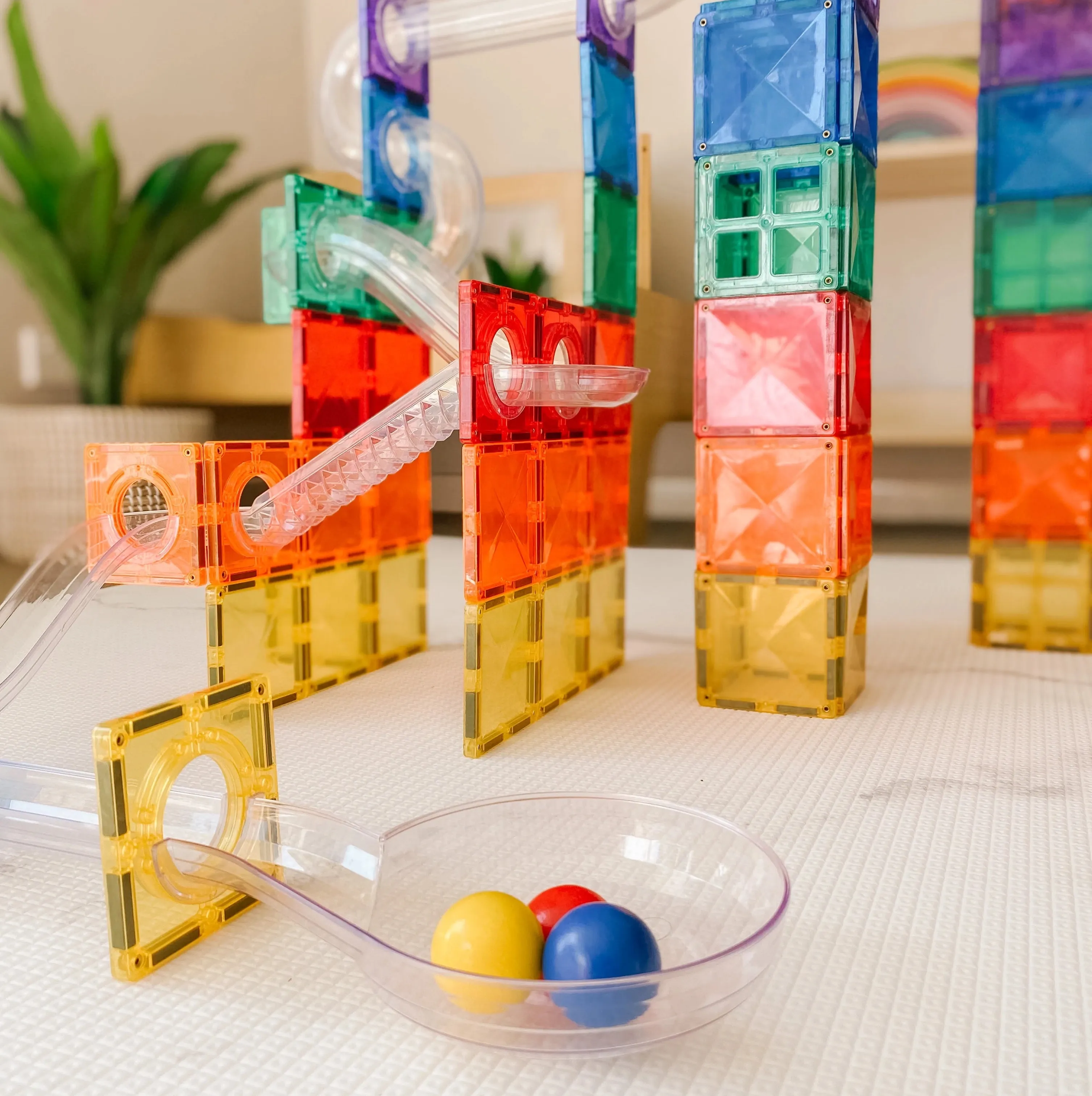 >CONNETIX Rainbow Tiles - 92 Pieces Ball Run