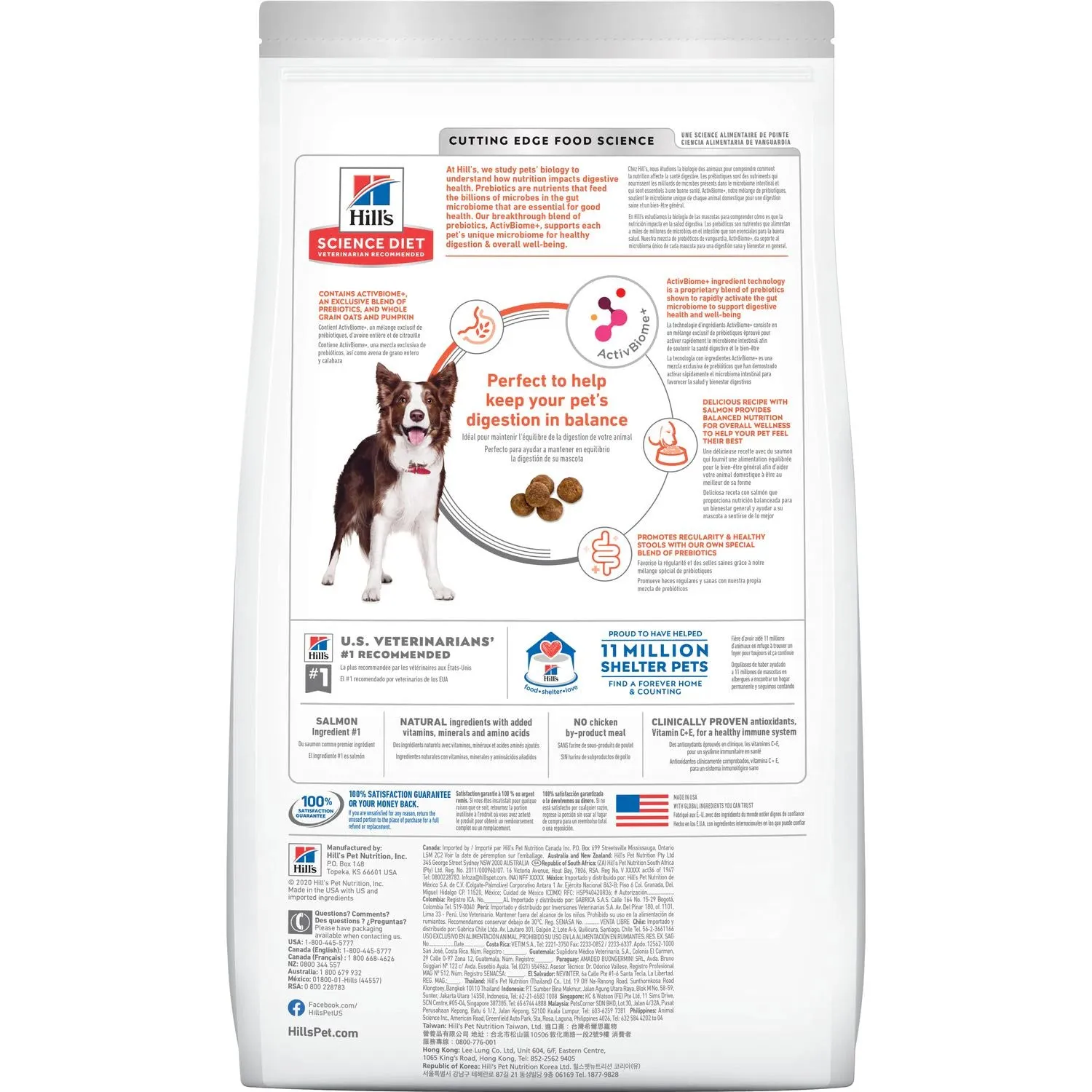 Hill's Science Diet Adult Perfect Digestion Salmon Recipe Dry Dog Food