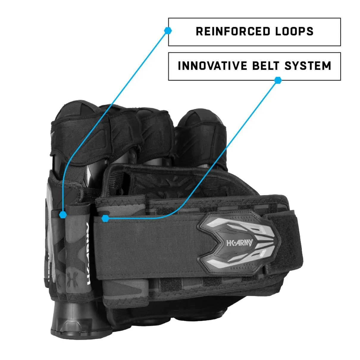 HK Army Zero G 2.0 Harness - 4 3 4 - Black / Blue
