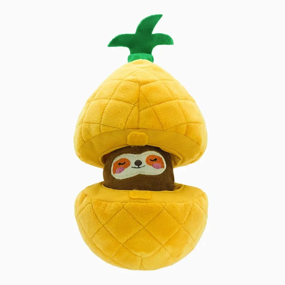 Hugsmart Pineapple Fruity Critterz Squeaker Dog Toy