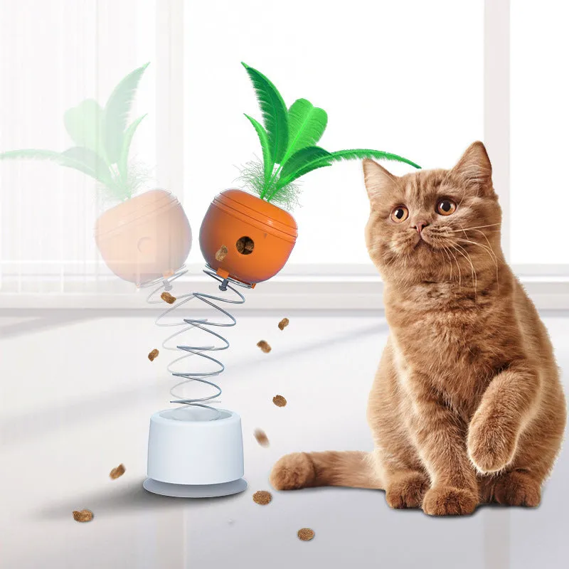 Interactive Food-Dispensing Cat Toy for Mental Stimulation