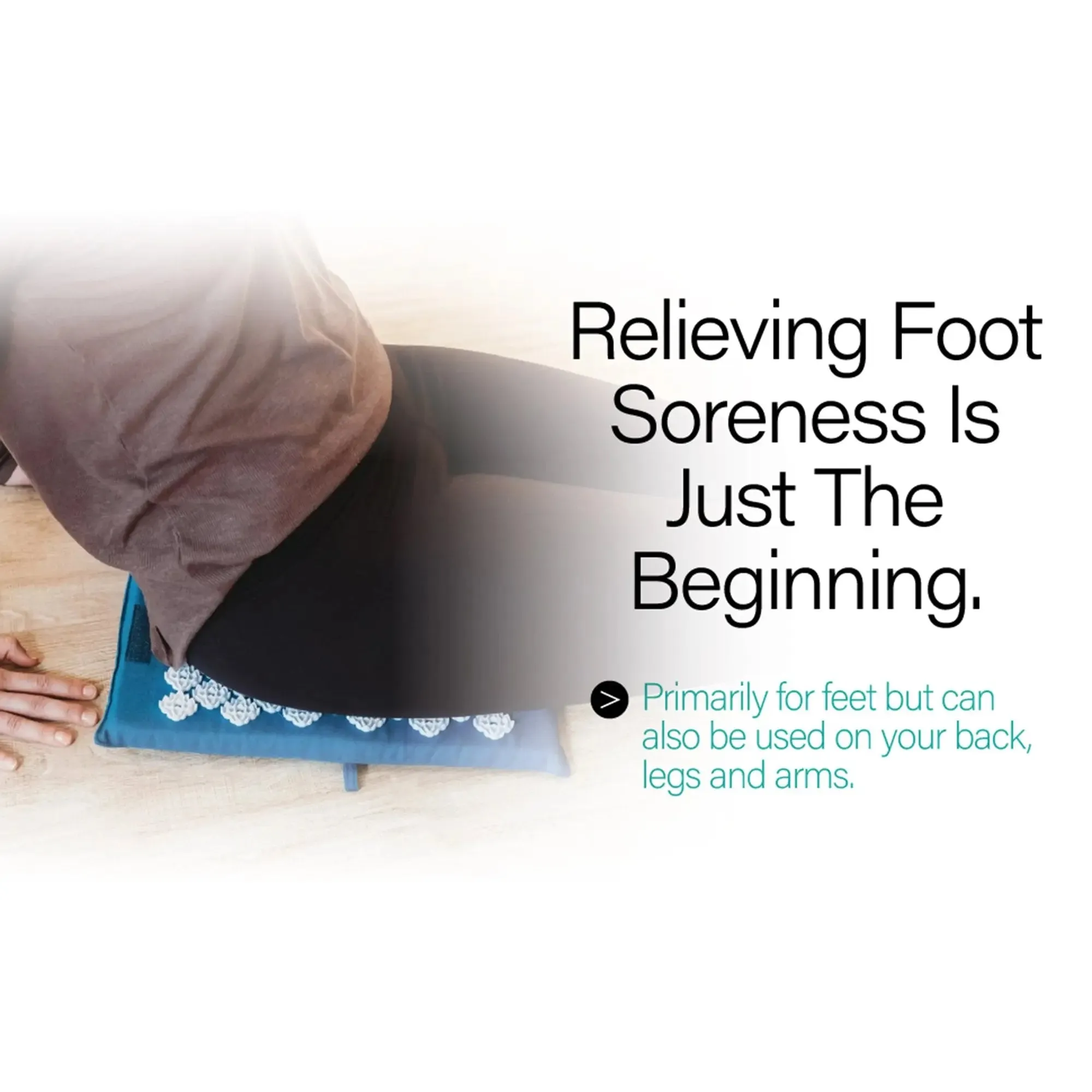 Kanjo Acupressure Memory Foam Foot Mat, Teal