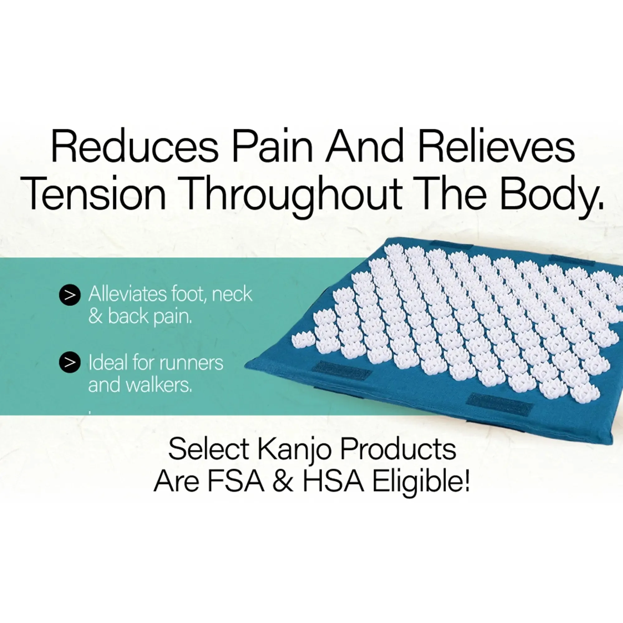 Kanjo Acupressure Memory Foam Foot Mat, Teal