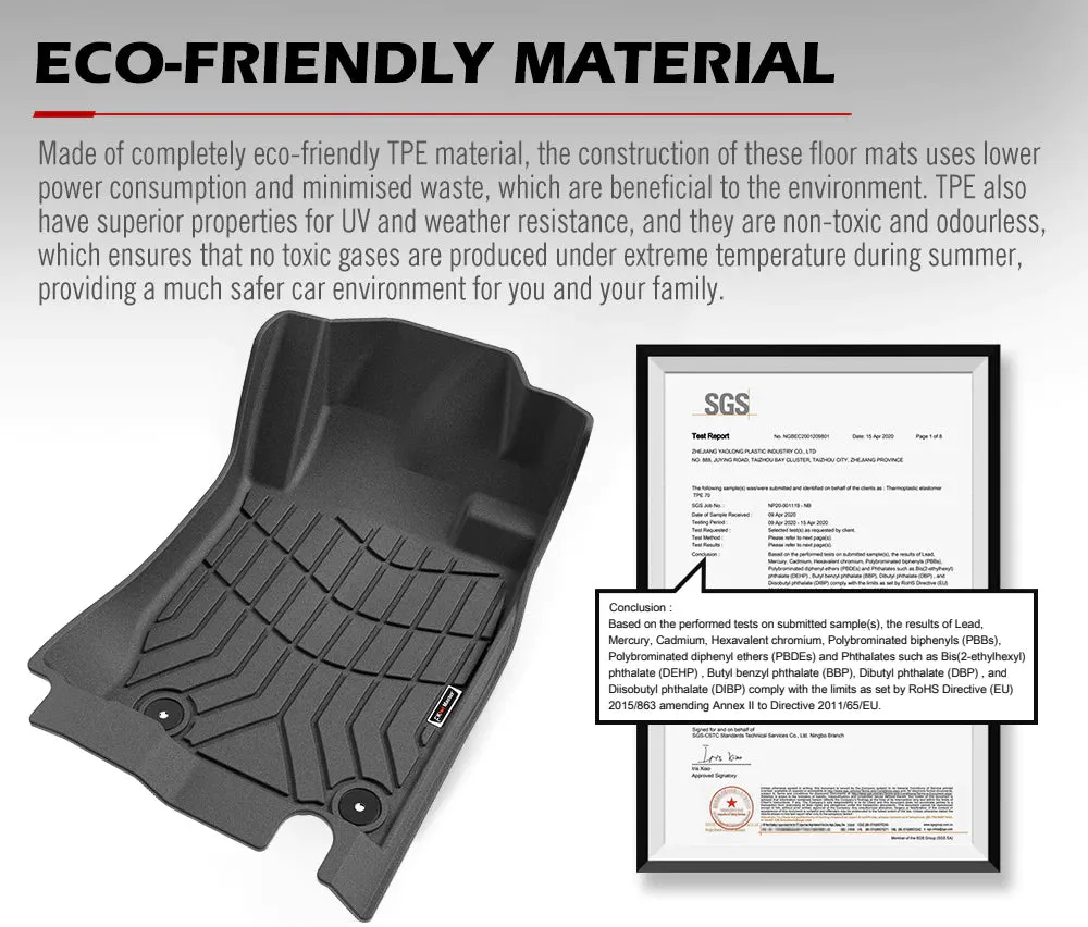 KIWI MASTER 3D Car Floor Mats Fit Mitsubishi Triton MR 2019-Current