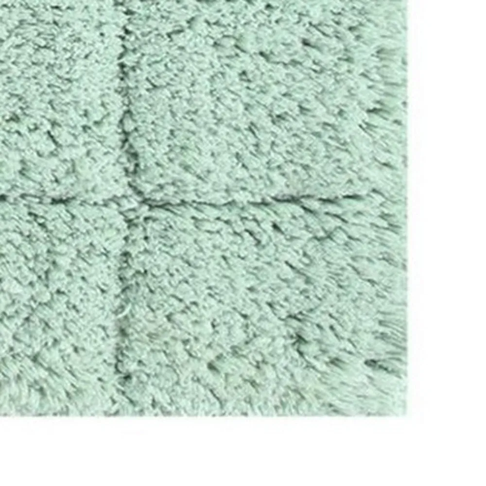 Knightsbridge Summer Tile 220 GSF Non Skid Back Bath Rug 17 x 24 - Sage
