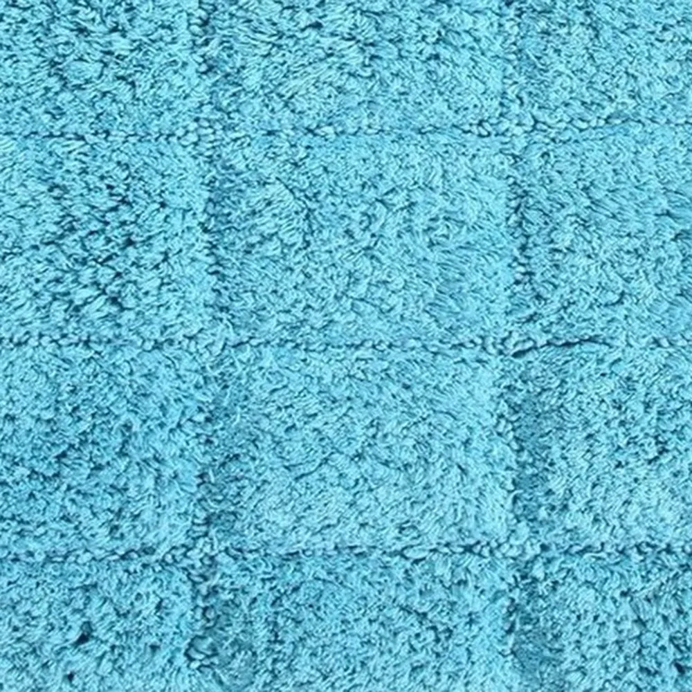 Knightsbridge Summer Tile 220 GSF Non Skid Back Bath Rug 20 x 30 - Aqua