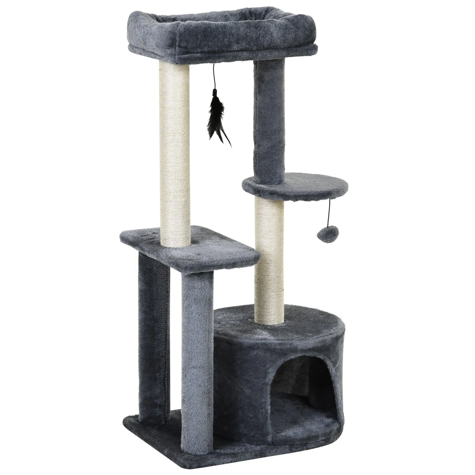 Multi-Activity Cat Tower, 100cm - Grey