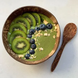 Natural Coconut Bowl - Handmade Organic Wooden Tableware - Wood Dessert Fruit Salad Rice Bowl Kitchen Dinnerware Container Bowl