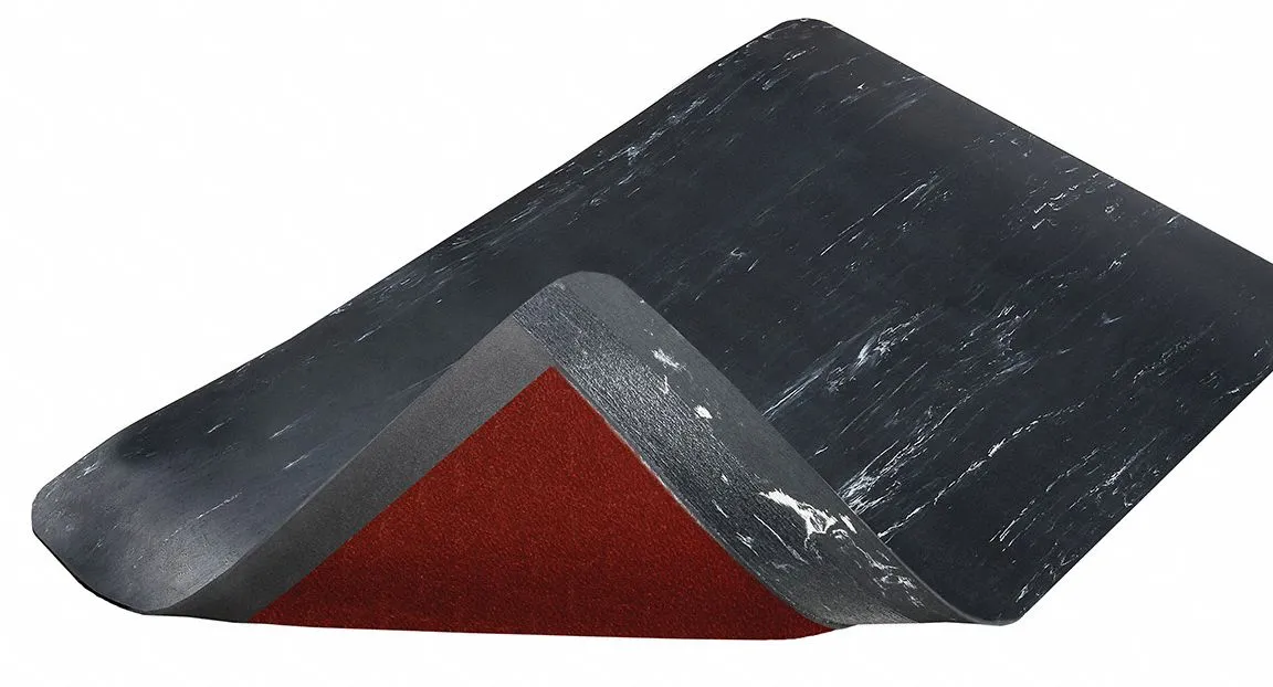 Notrax Antifatigue Mat, Rubber, 3 ft x 2 ft, 1 EA - 470S2436BL-RS