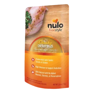 Nulo Freestyle Grain-Free Chunky Chicken Broth Recipe Cat Food Topper, 2.8oz