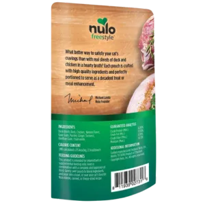 Nulo Freestyle Grain-Free Chunky Duck & Chicken Broth Recipe Cat Food Topper, 2.8oz