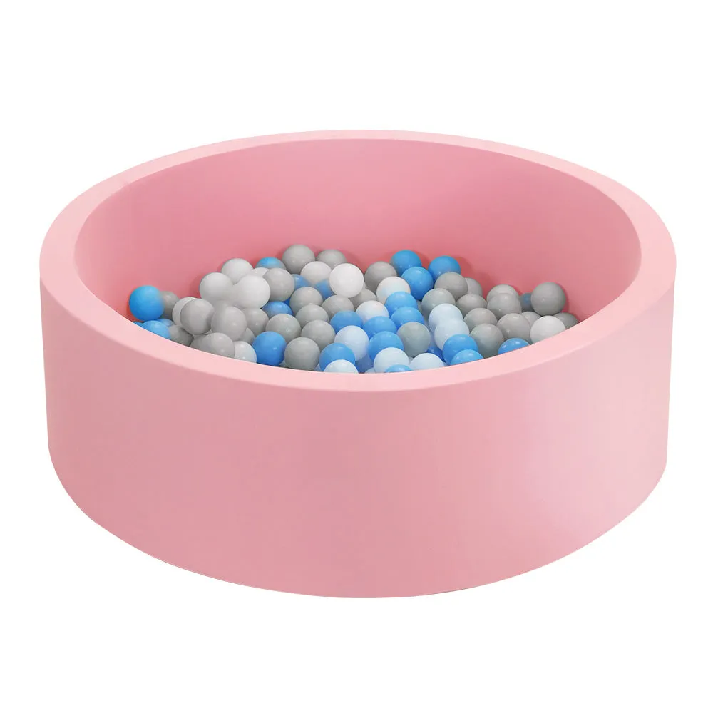 Ocean Foam Ball Pit with Balls Kids Play Pool Barrier Toys 90x30cm Pink