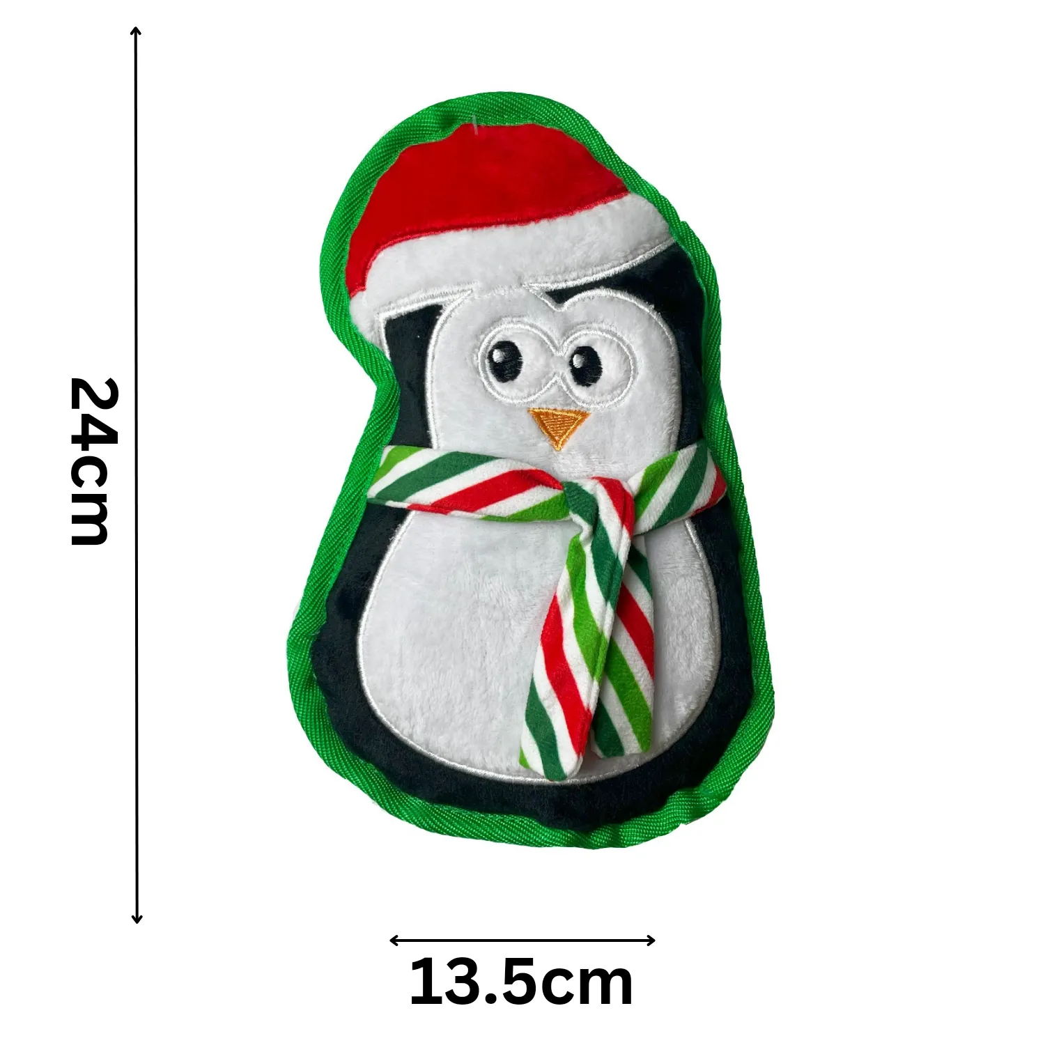 Penguin Flat Squeaker | Small Dog Christmas Toy by Happy Pet