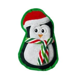Penguin Flat Squeaker | Small Dog Christmas Toy by Happy Pet